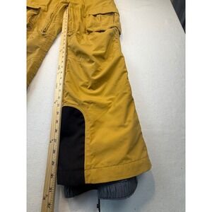 Marmot Snow Pants Womens M Mustard Yellow Cargo Ski Snowboard Winter Insulated